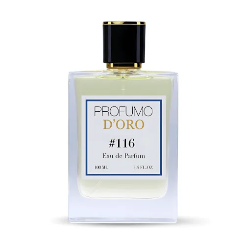 Profumo D’oro #116 – stilvoller Herrenflakon, Hauptansicht des edlen Mandel Eau de Parfum